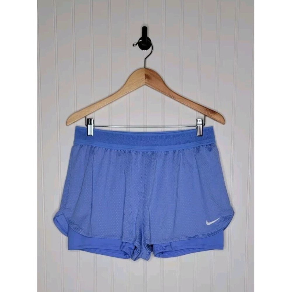 NIKE Women's Size Large Court Flex Shorts 4" Inseam Purple 2 In 1
